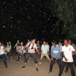 みんなでよさこい節を踊りました